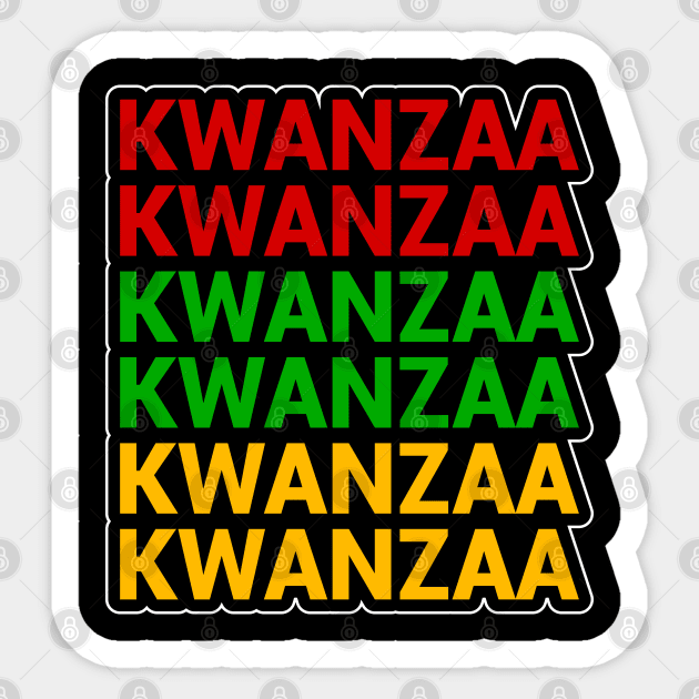 Kwanzaa Pan African Colors Sticker by UrbanLifeApparel